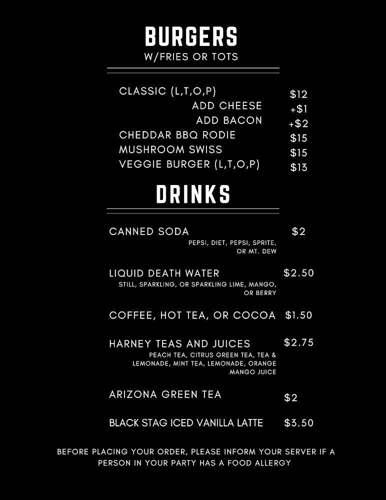 The Backstage Grille Menu image 1